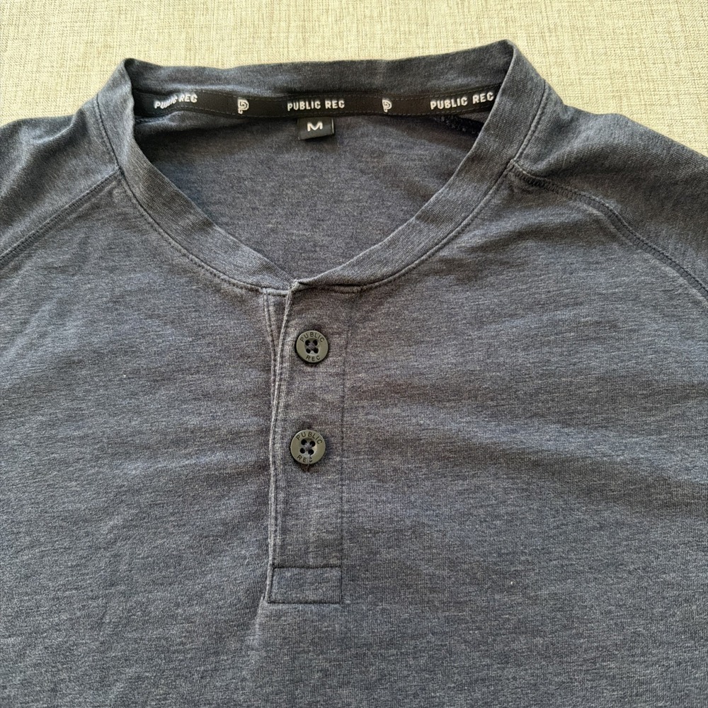 Public Rec Shirt Go-To Henley Tencel Pima Cotton Performance Outdoors Hiking - Picture 2 of 6